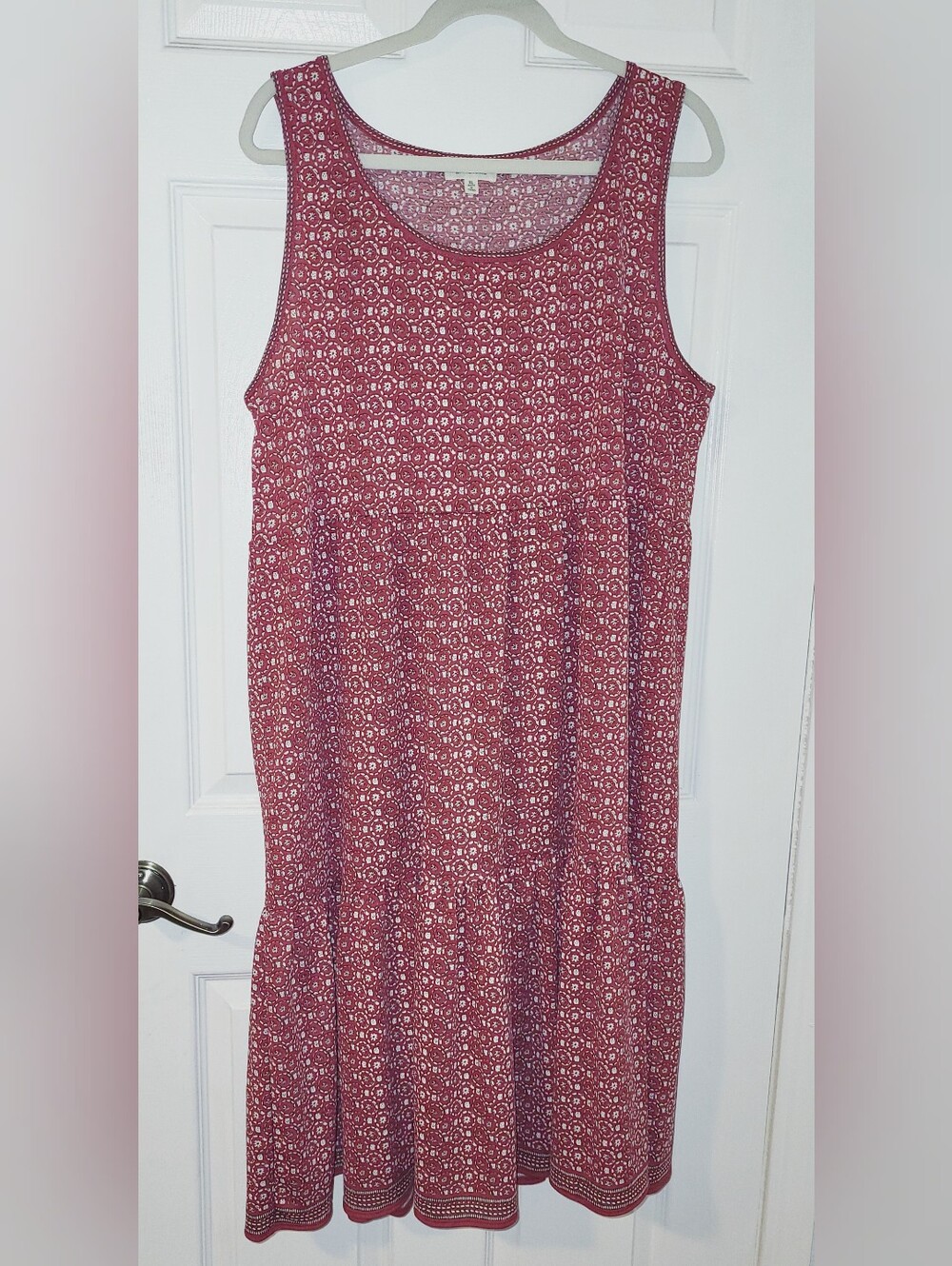 MAX Studio Sleeveless Red Printed Sundress XL